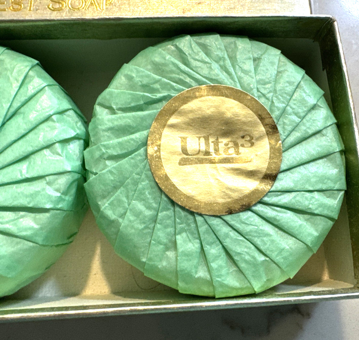 Ulta 3 Pleat Wrapped Perfumed Guest Soap White Almond 10.5 oz. Total