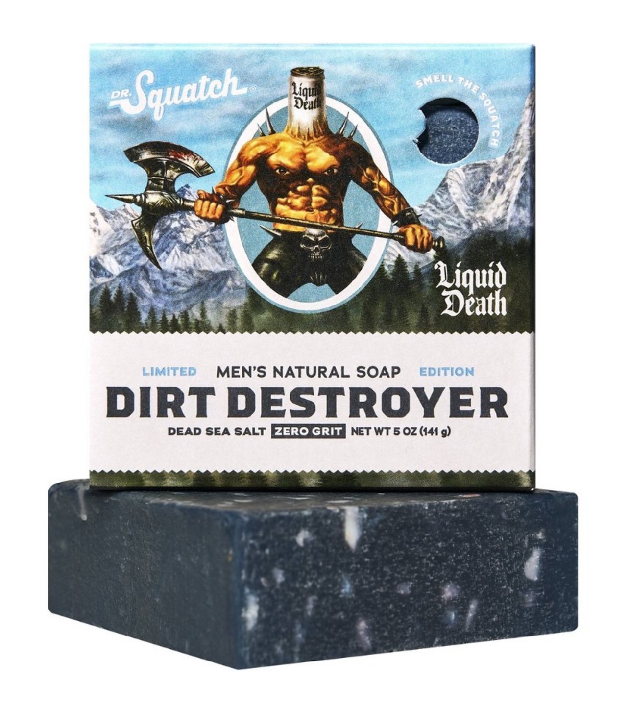 NIB~ Dr Squatch Men’s Dirt Destroyer Liquid Death 5 oz Natural Bar Soap SOLD OUT