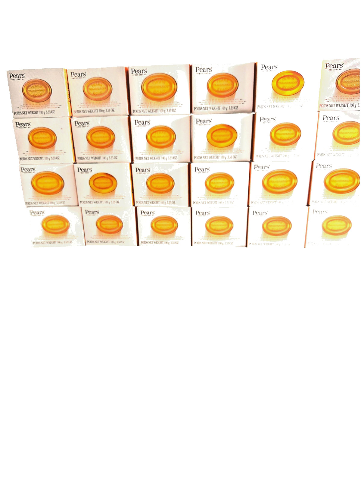 Pears Transparent Natural Glycerin Bar Soap Gentle & Hypoallergenic 3.53 24 Bars
