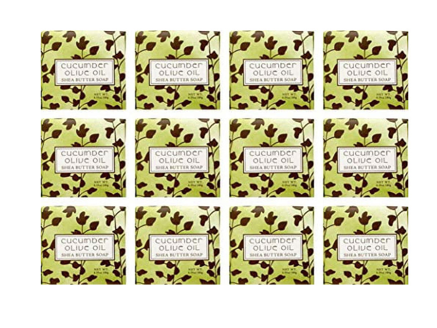 Greenwich Bay Trading Company 1.9oz Soap Bulk Packs of 12 (Cucumber Olive Oil)