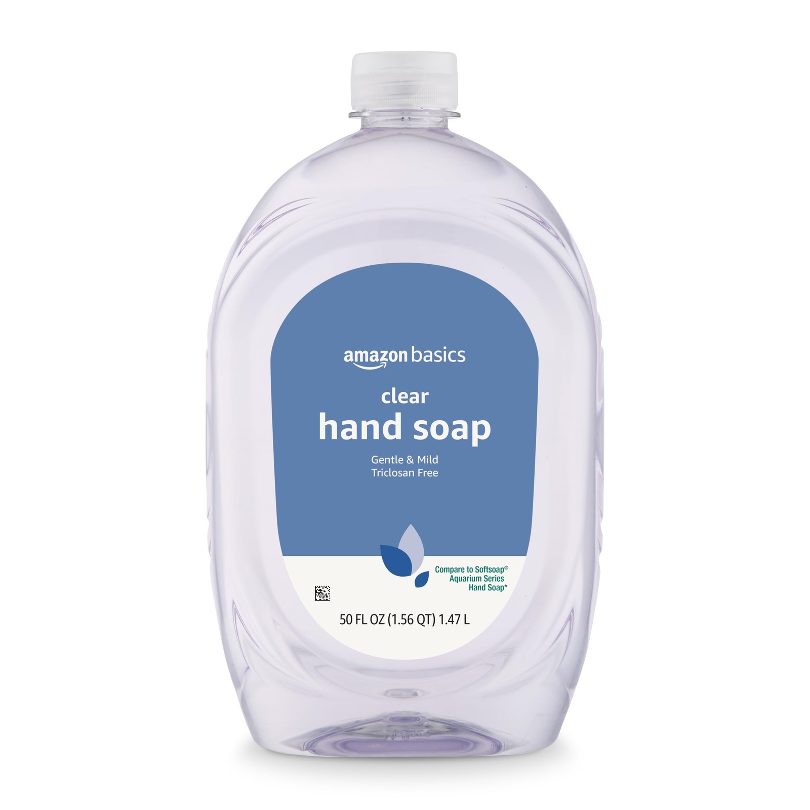 Amazon Basics Gentle & Mild Clear Liquid 50 Fl Oz (Pack of 1), pale purple