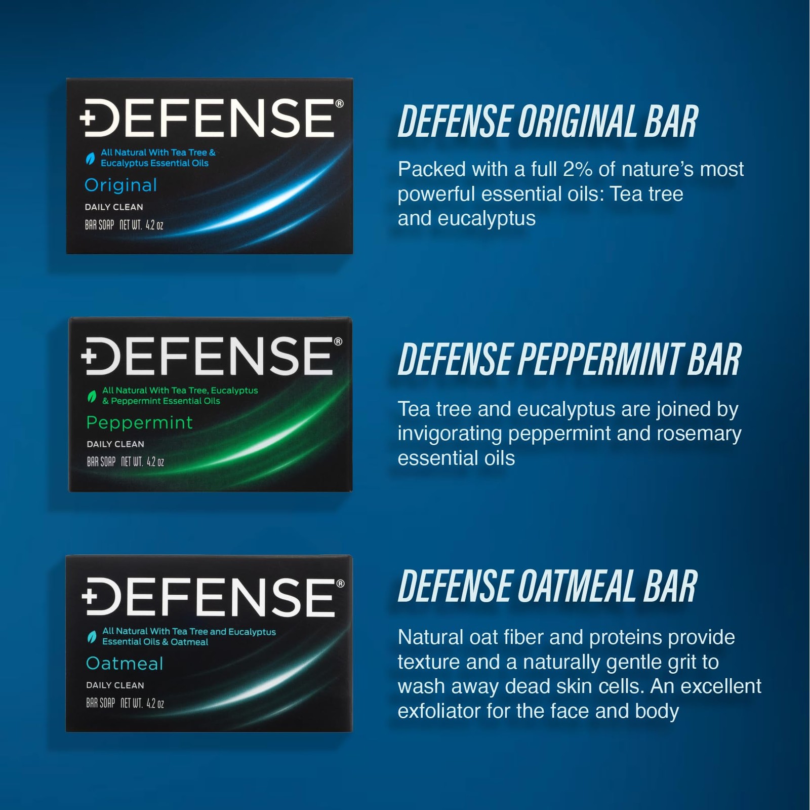 Defense Soap All Natural Tea Tree Bar Soap, 3 4.2 Ounce (Pack of 3)
