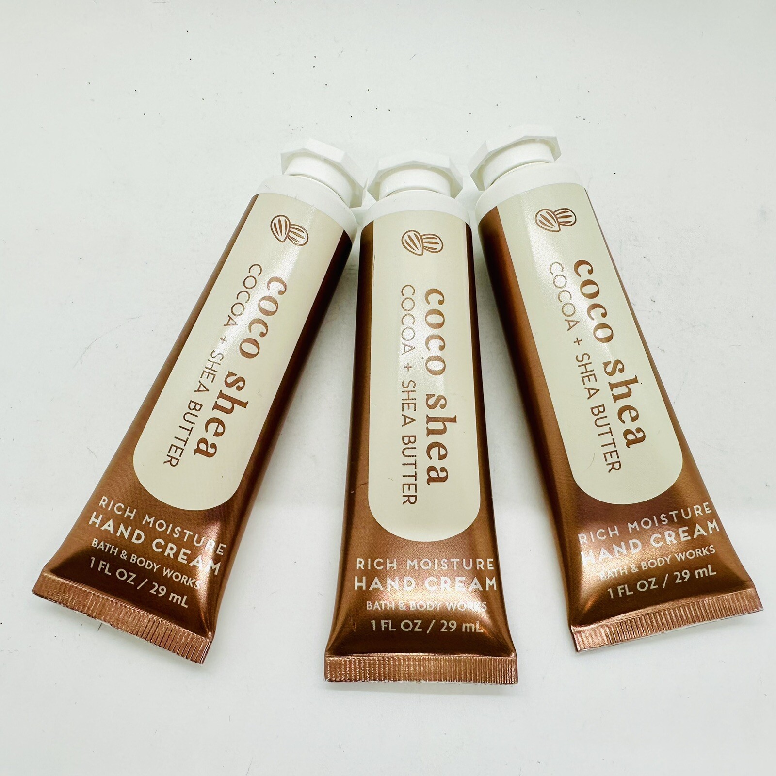 NEW! 3 PCS BATH & BODY WORKS COCO SHEA SHEA BUTTER HAND CREAM TRAVEL SIZE 1 OZ