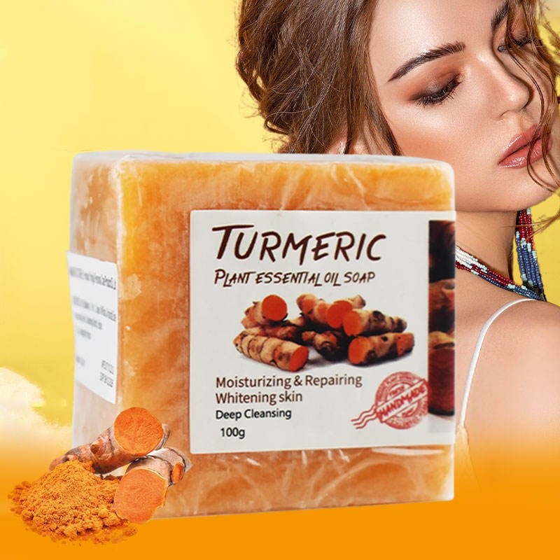 Tumeric Soap Skin Whitening Dark Spots lightening Acne Brightening Turmeric New