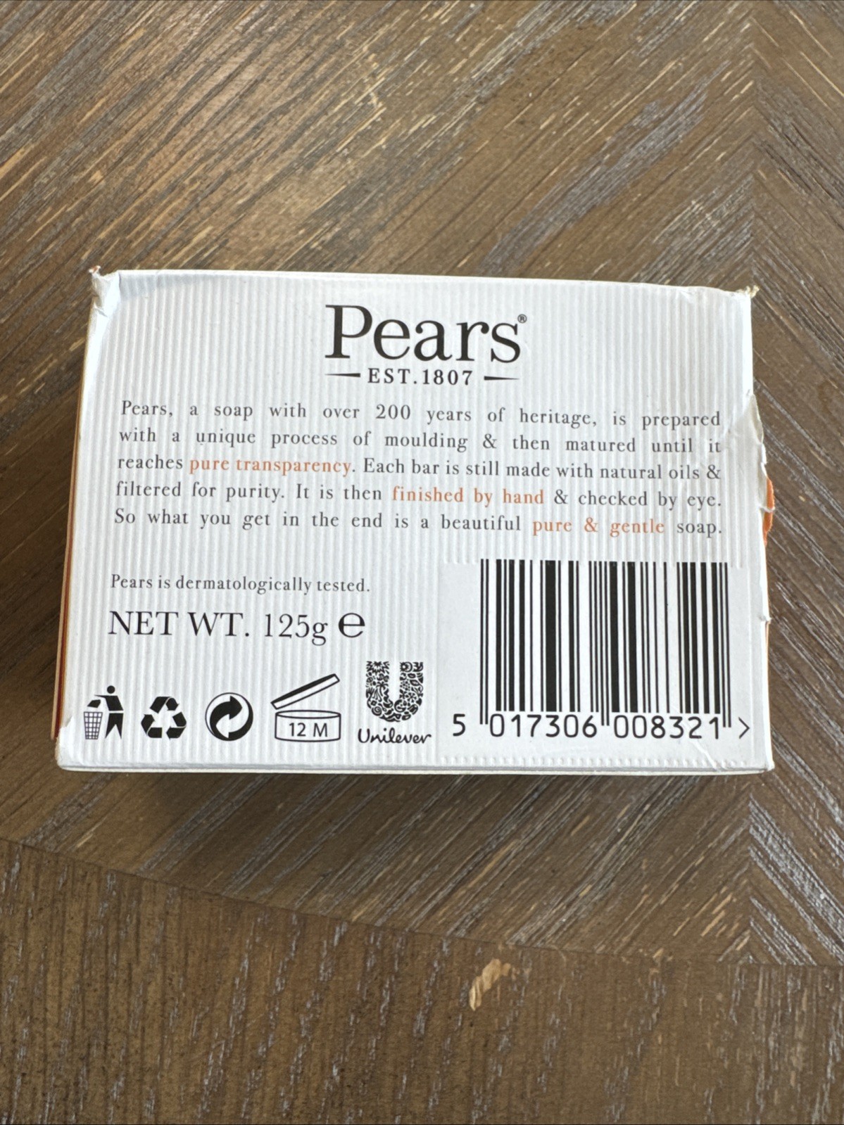 Pears Pure & Gentle Soap with Natural Oils 1 Pack Pure & Gentle Bar Soap