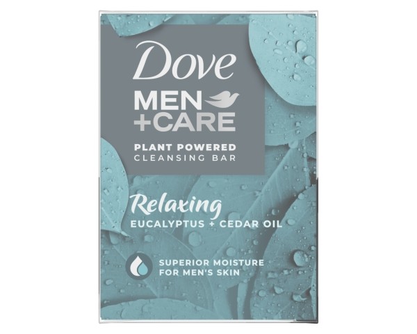 Dove Men Care Cleansing Bar Relaxing – Eucalyptus and Cedar Oil – 4 x 5 oz