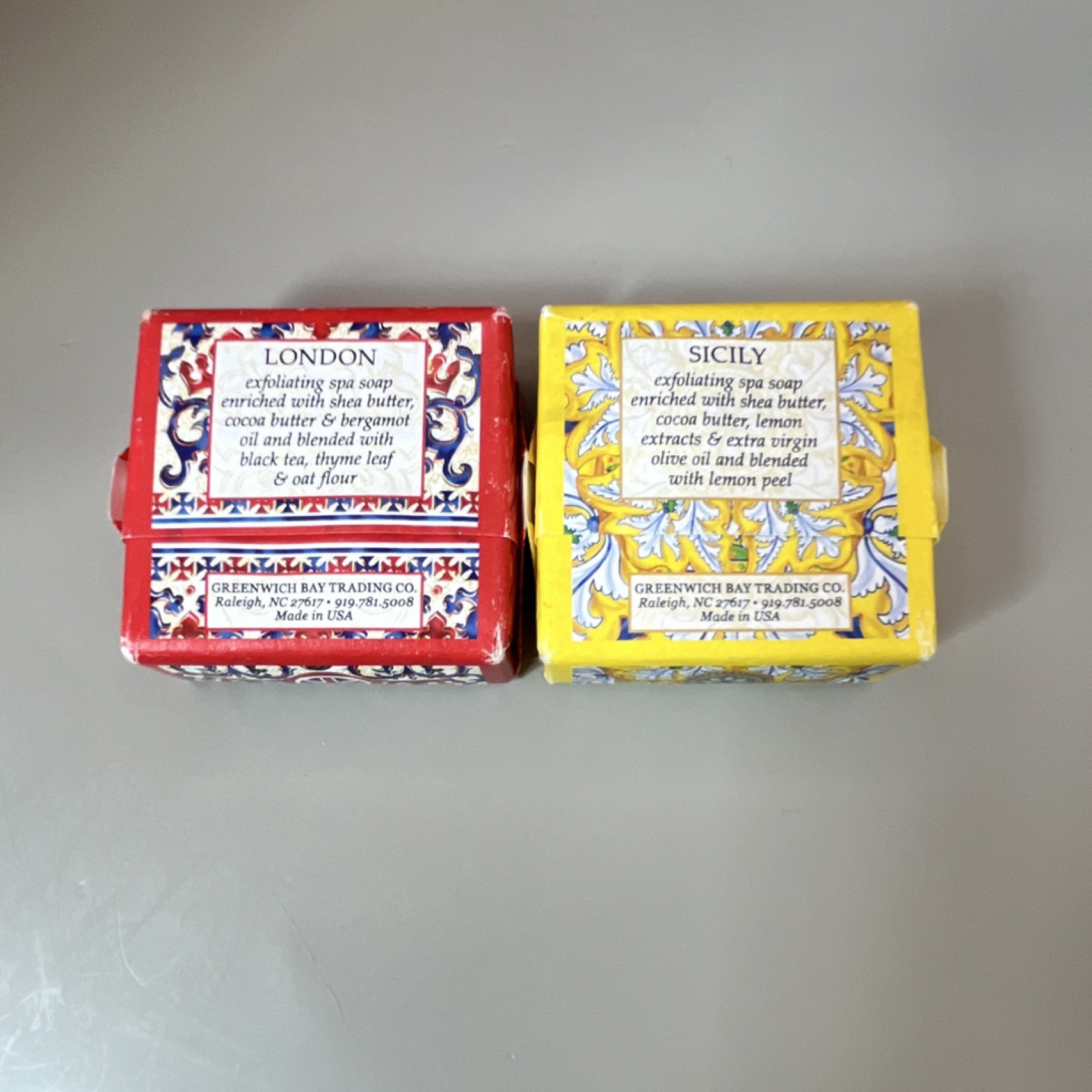 Greenwich Bay Trading Co. Exfoliating Spa Soap Set Black Tea Lemon 1.9oz, 2 Pack