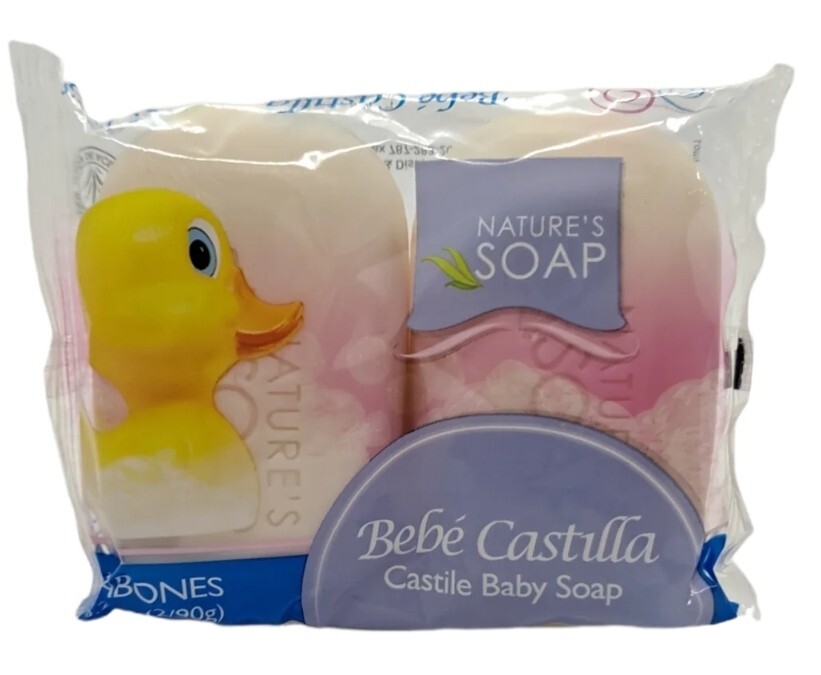 NATURE’S SOAP BABY VEGETAL CASTILE OIL SOAP JABON CASTILLA PARA BEBE 4 CT-3.2oz