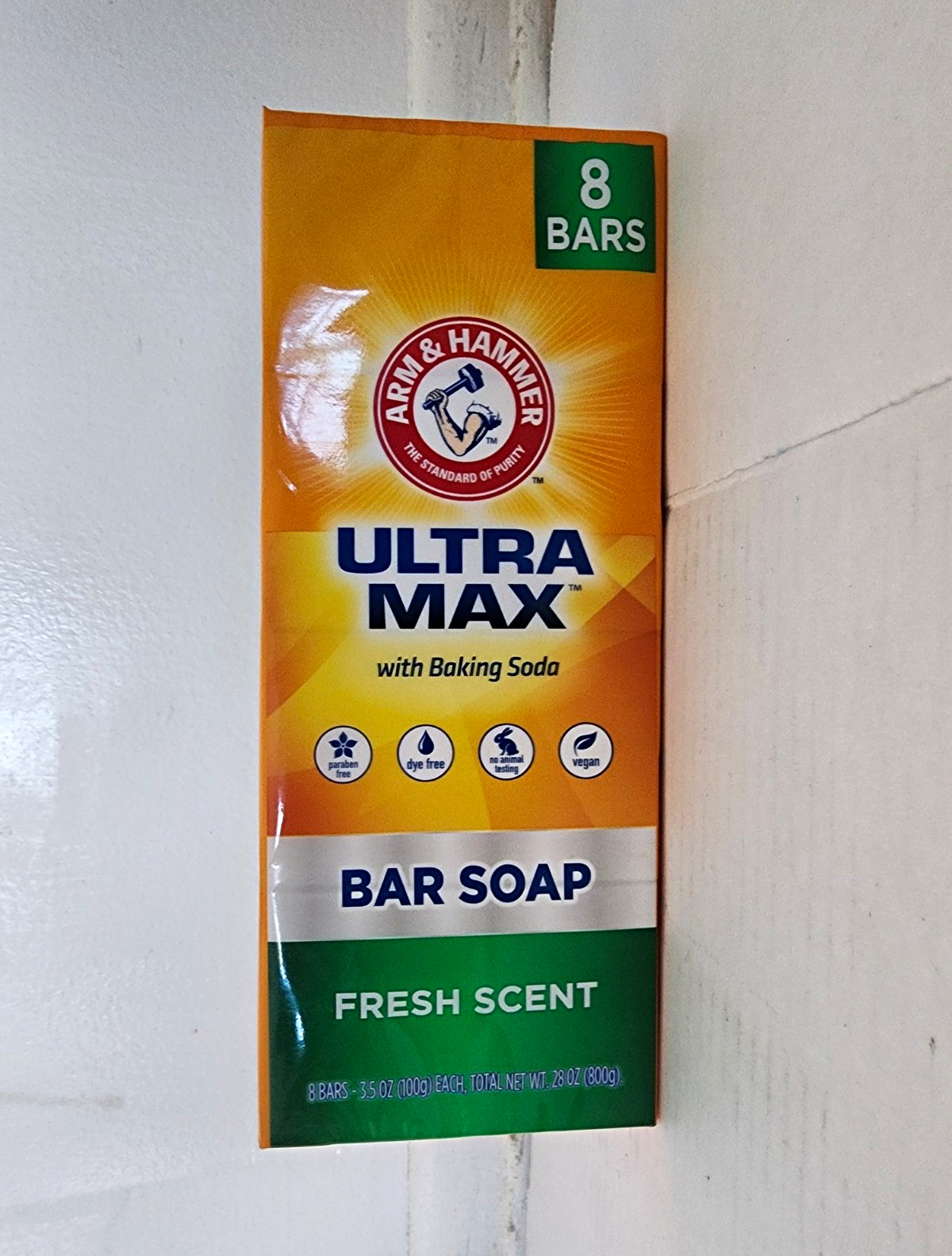 Arm & Hammer Ultra Max Bar Soap Baking Soda Fresh Scent 8 Bars Body & Hands