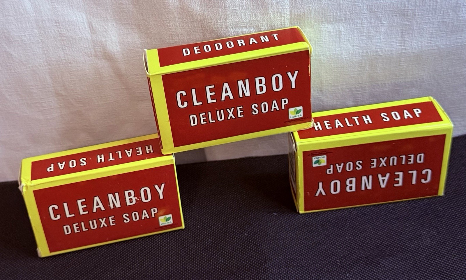 Cleanboy Deluxe Deodorant Soap Bar Body Red Yellow Unisex Kids Men Women