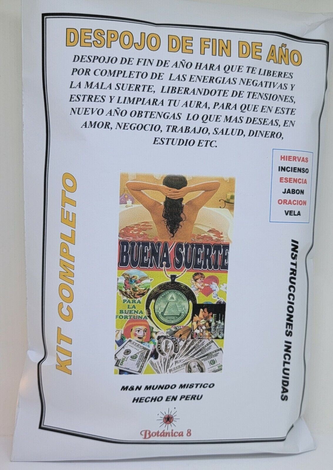 BAÑO DESPOJO ROMPE BRUJERIA KIT PARA SU PROTECCION Y ROMPER LAS MALAS ENERGIAS