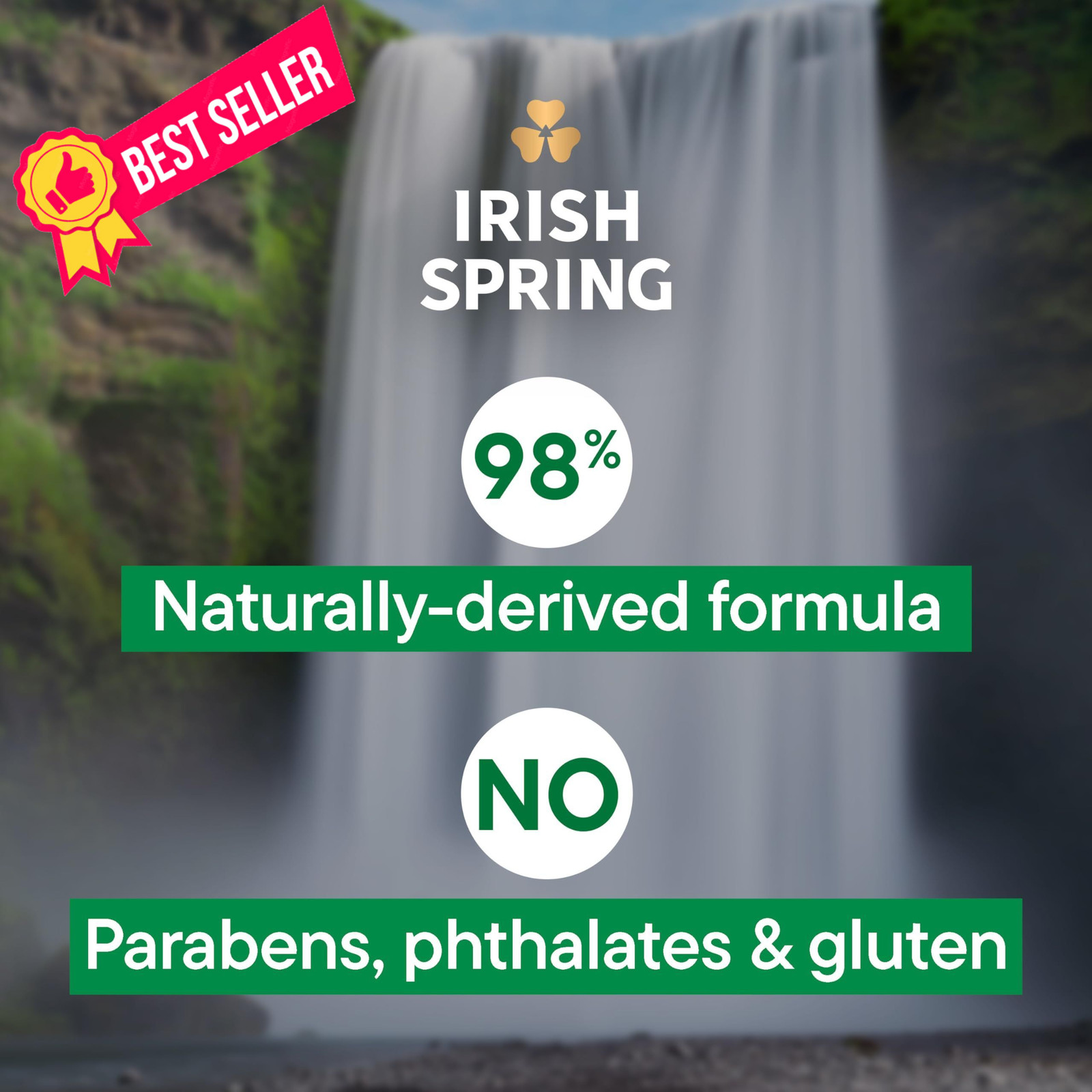 Irish Spring Bar Soap for Men, Original Clean, 3.75 Ounce (Pack of 24), Green