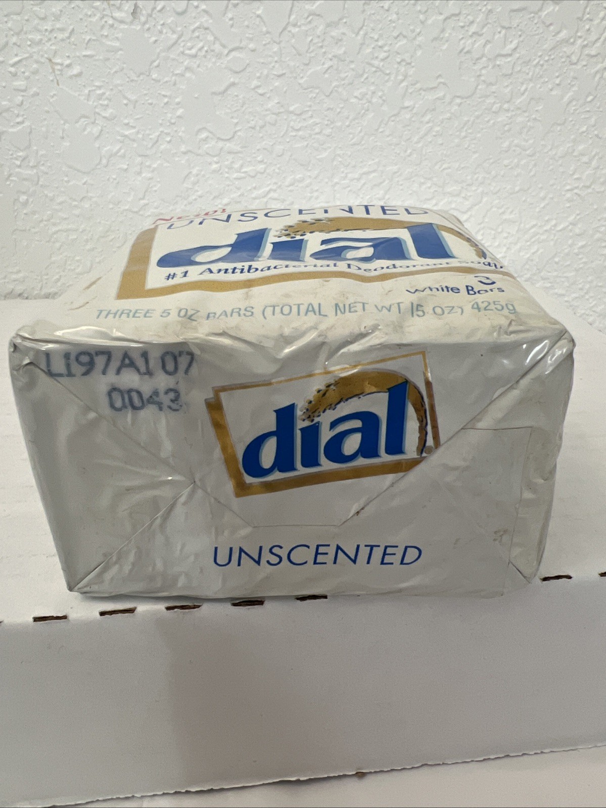 Dial Antibacterial Soap Unscented 3 Bars 5 Oz Each 1995 Vintage NOS 15 Oz Total