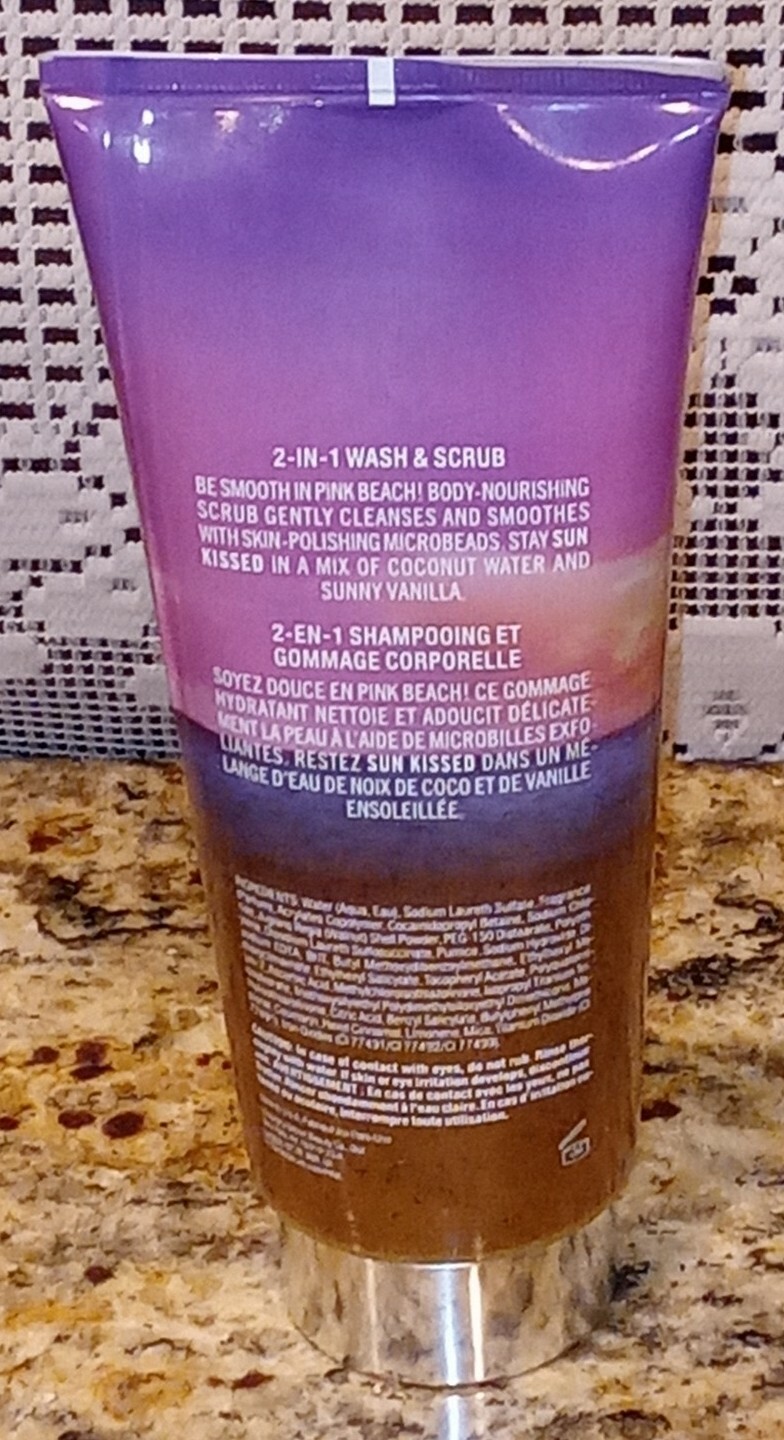 VICTORIA’S SECRET Pink Beach Sun Kissed 2 in 1 Wash & Scrub 10.1 fl. Oz NEW FULL