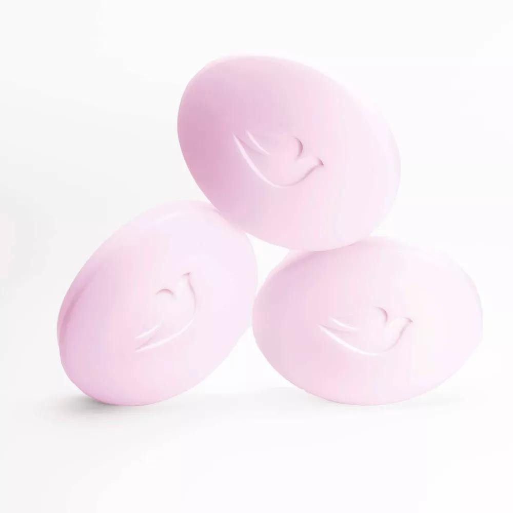Dove Pink Rosa Beauty Bar Soap 3-Pack, 3-in-1 Moisturizing for Face/Body/Hands