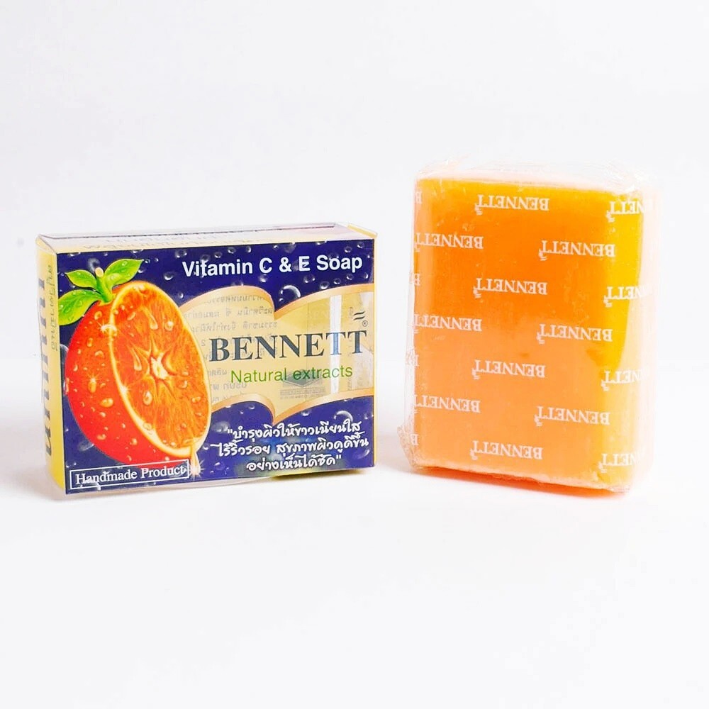BENNETT Soap Natural Extracts Vitamin C & E Anti-Aging Skin Soap 130 g x 4 Pcs.