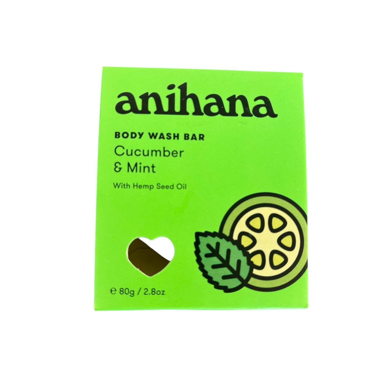 Lot of 5 ANIHANA Body Wash Bars Cucumber & Mint with Hemp seed oil