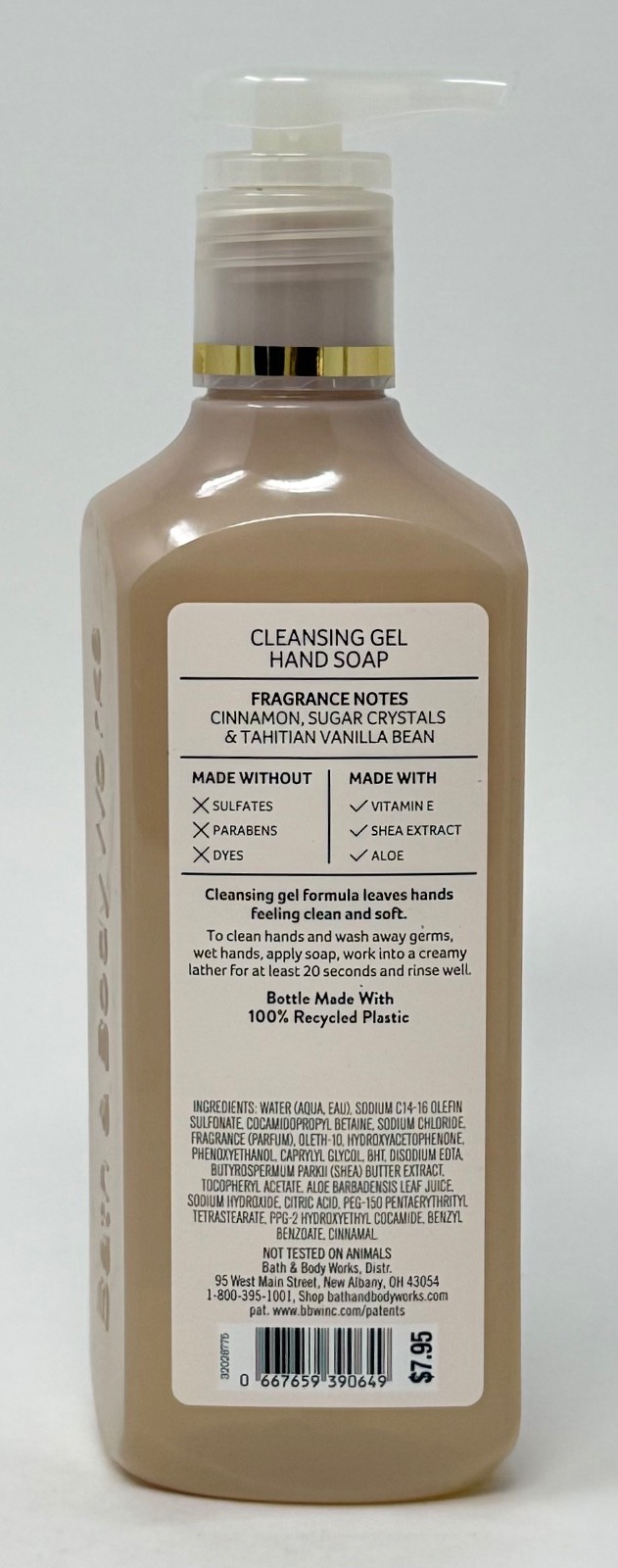 3 BATH & BODY WORKS CINNAMON SPICED VANILLA CLEANSING GEL HAND SOAP WASH 8 OZ