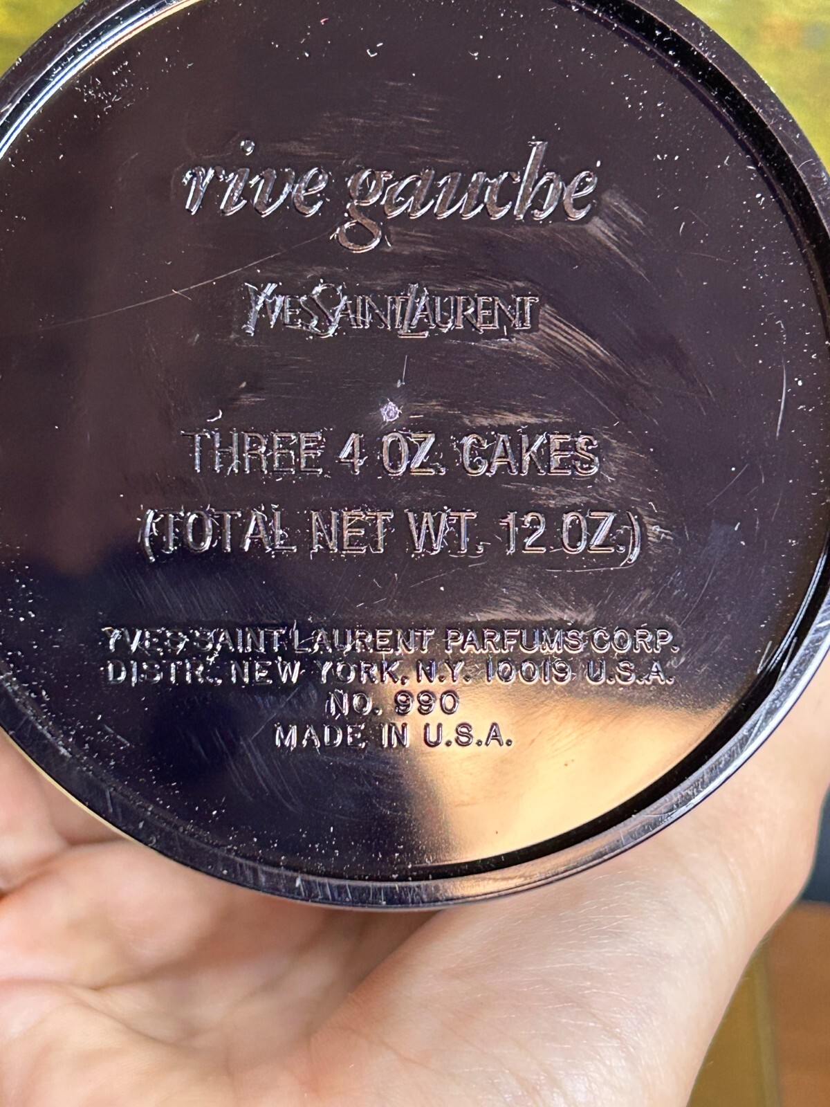YVES SAINT LAURENT RIVE GAUCHE 4OZ X3 VINTAGE SOAPS (NEW WITH BOX)