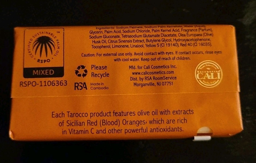 TAROCCO SICILIAN BLOOD ORANGE (SET OF 12) Face & Body Cleanser Soap Bars