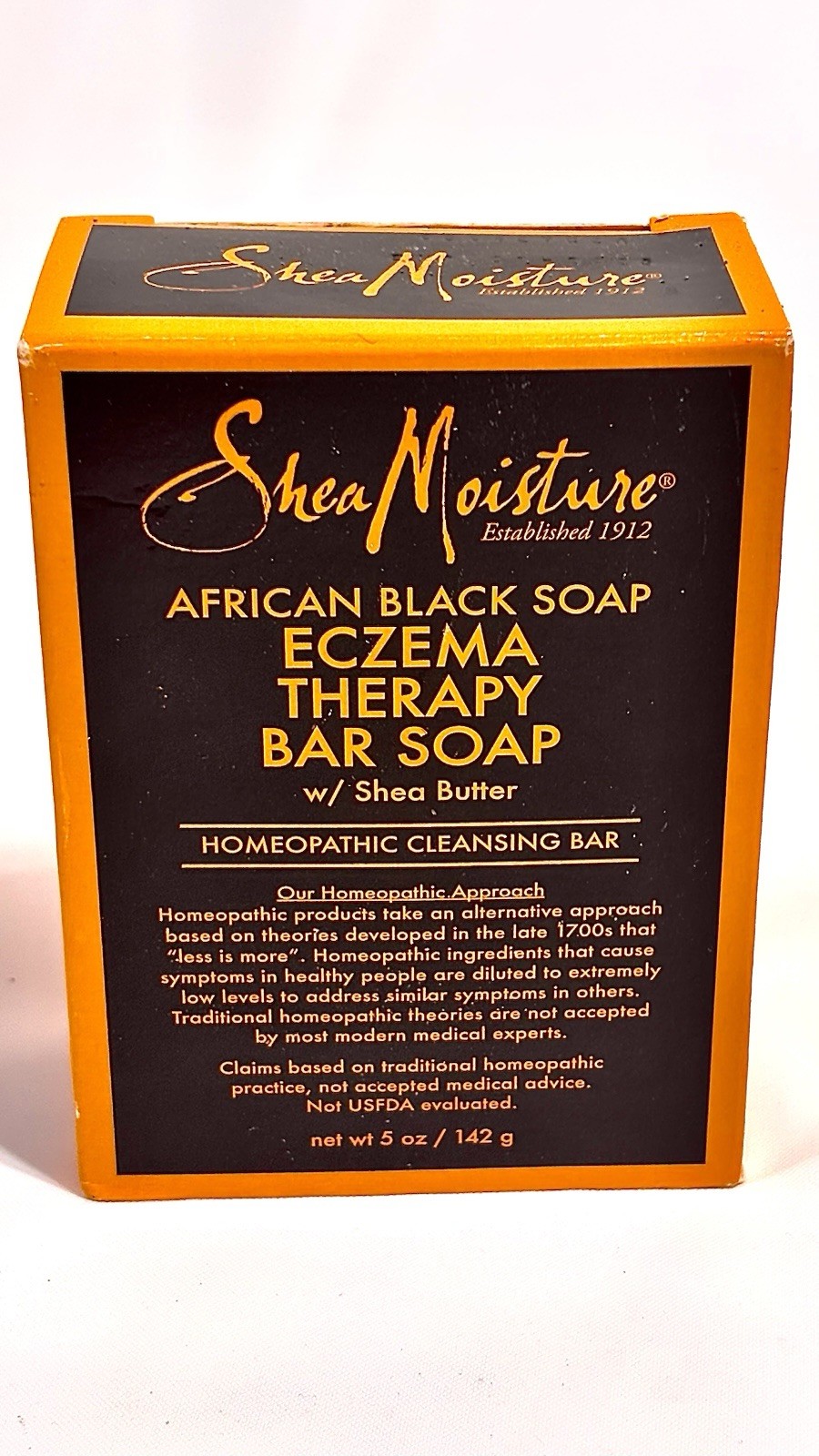 Shea Moisture African Black Soap Eczema Therapy Bar Soap 5 OZ NEW