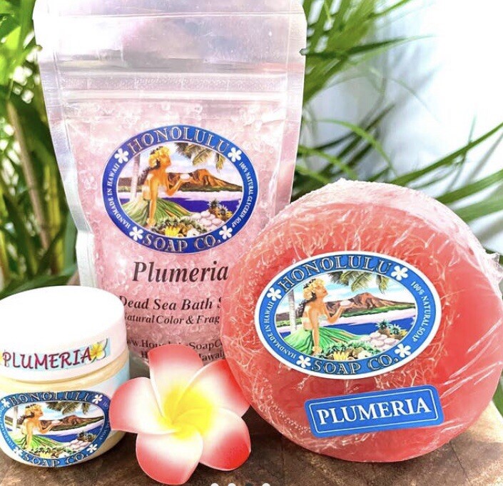 Honolulu Soap Company – PLUMERIA Hawaiian Pedicure Pack Gift Set-Made in the USA