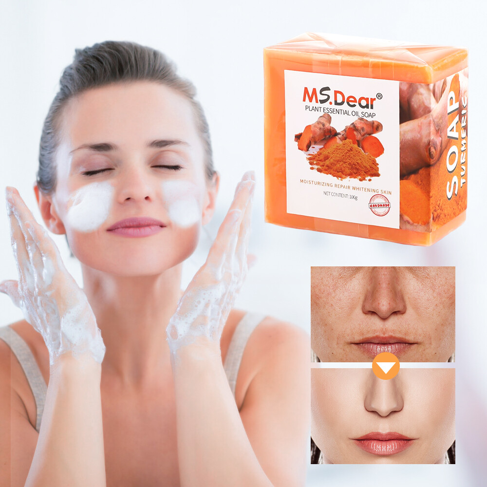 3/1x Tumeric Soap Skin Whitening Dark Spots lightening Acne Brightening Turmeric