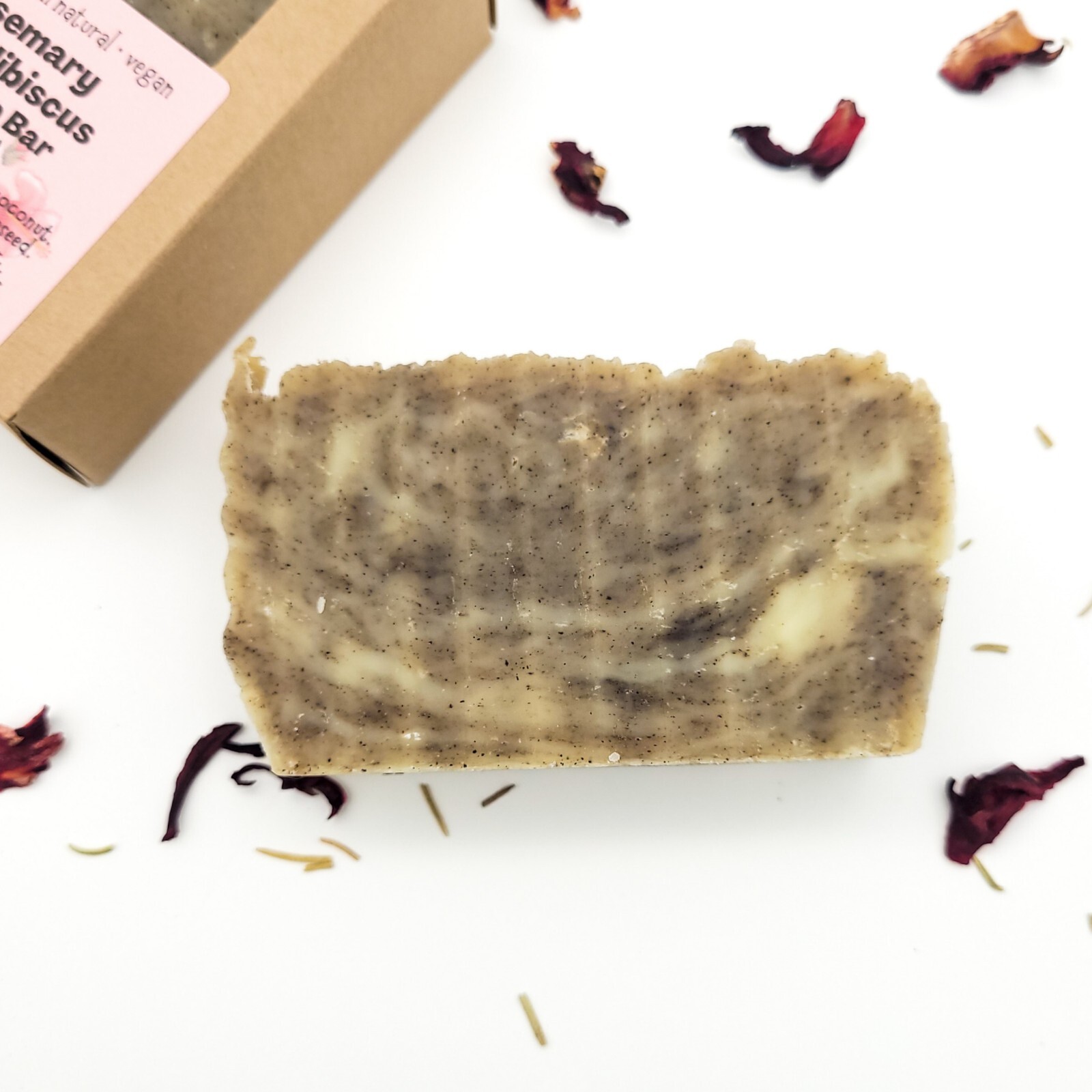 Vegan Shampoo Bar Rosemary Mint Hibiscus Handmade Zero Waste Natural Soap