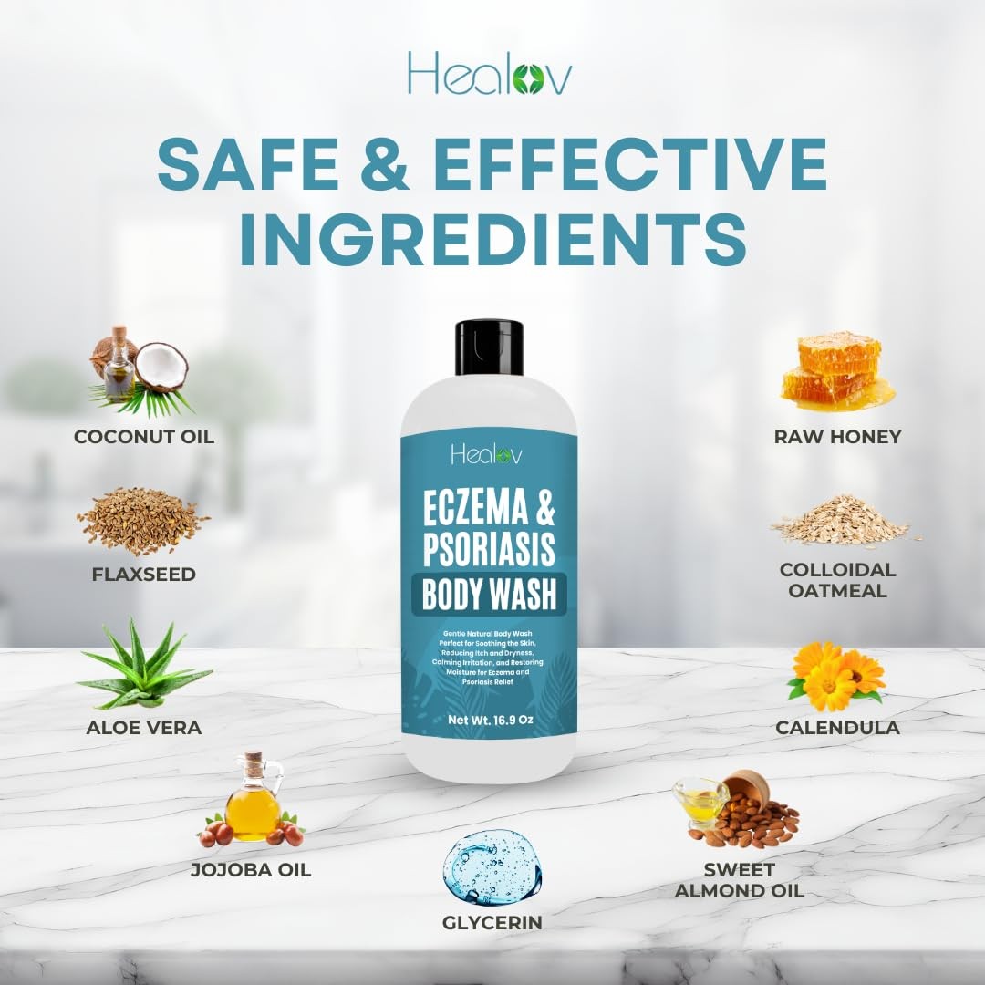 Eczema Body Wash – All Natural Soap, 16.9 Ounce (Pack of 1)