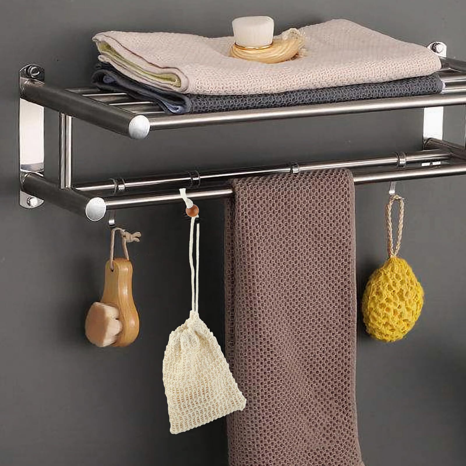 4pcs Soap Bags Natural Sisal Soap Saver Bag Exfoliating Soap Pouch Soap Scrubber