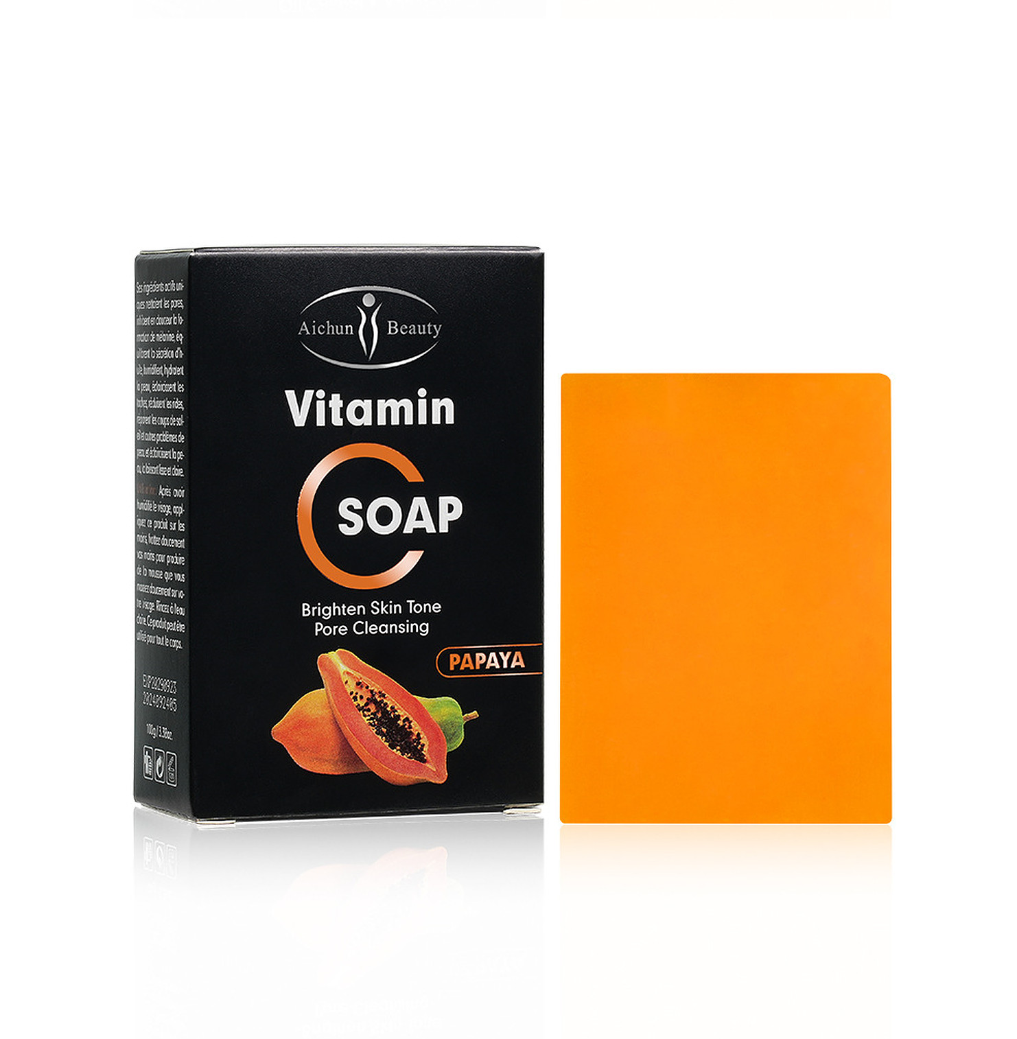 Aichun Beauty Vitamin C Turmeric Papaya Cleansing Soap Slimming Care Sports 100g