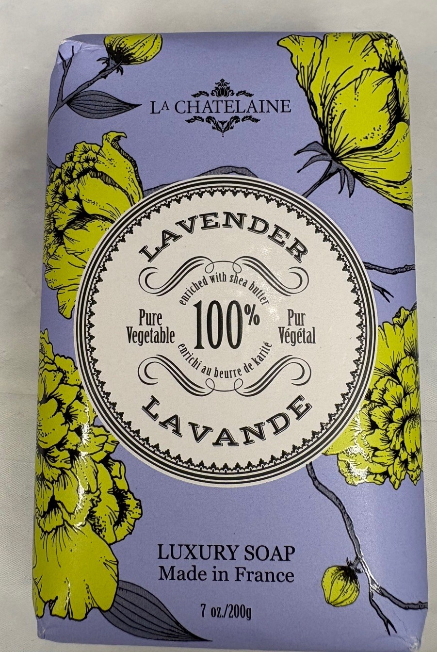 La Chatelaine Lavender 7oz Luxury Bar Soap – Made In France