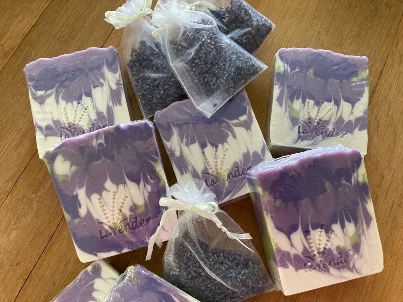 Homemade English Lavender Sage Hand, Body & Face Soap Bars – Lot 5