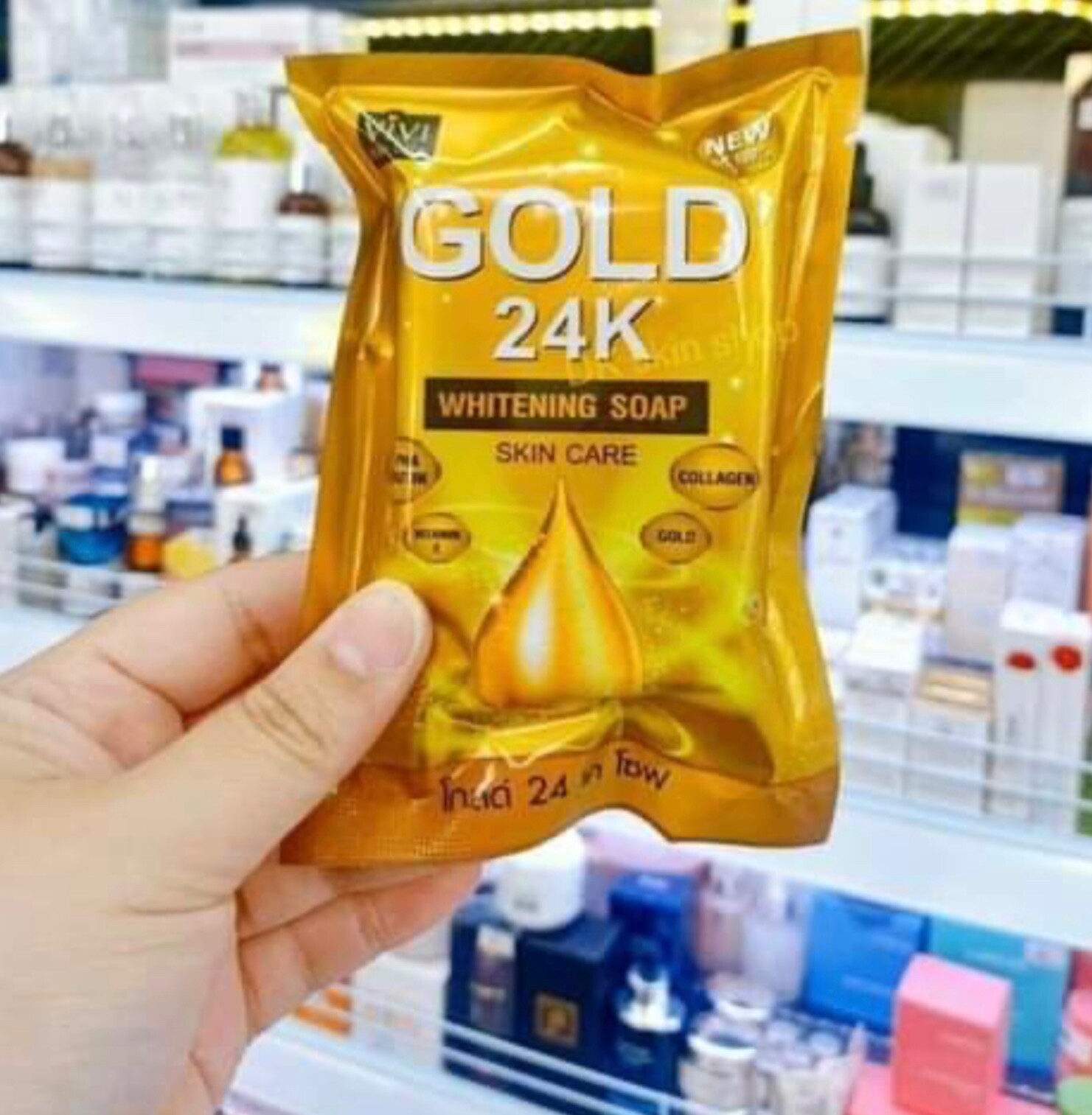 VIVI Gold 24K Whitening Soap Collagen 3x80g Nourish Moisture Face Body Skin Care