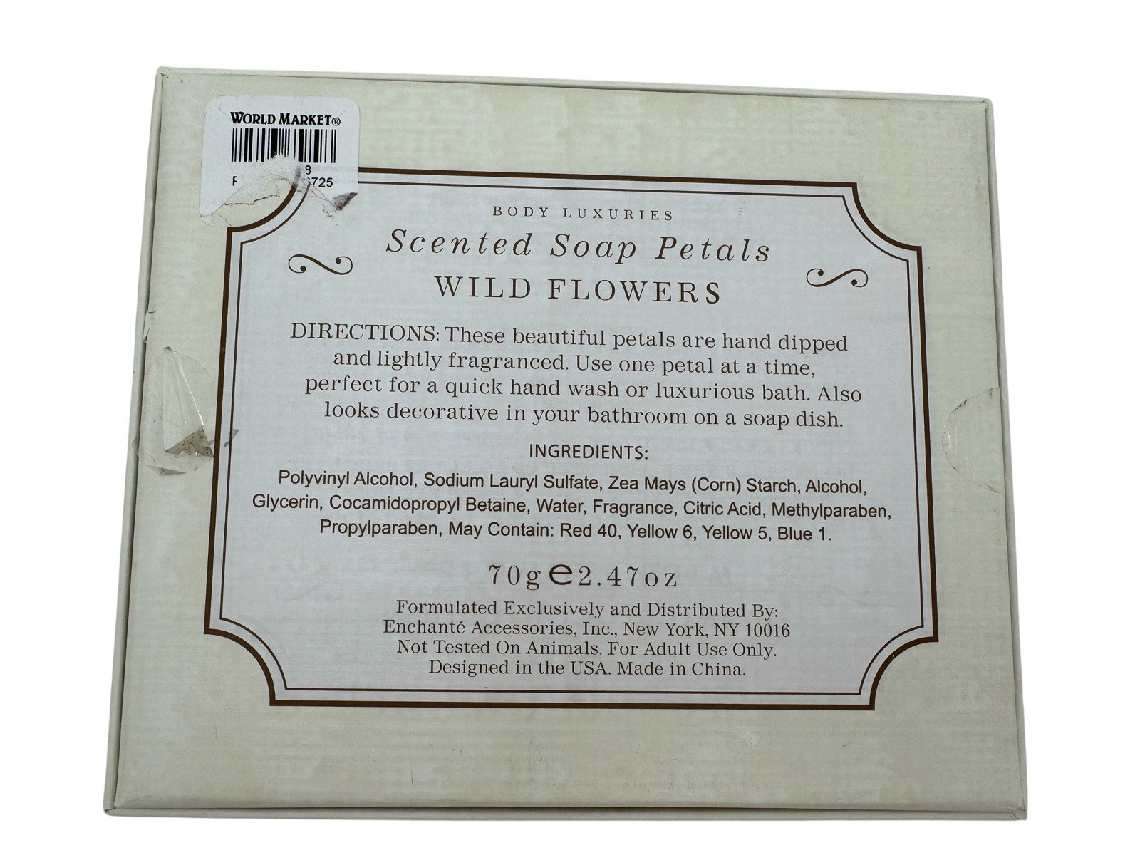 World Market Body Luxuries Scented Soap Petals Wild Flowers 2.47oz