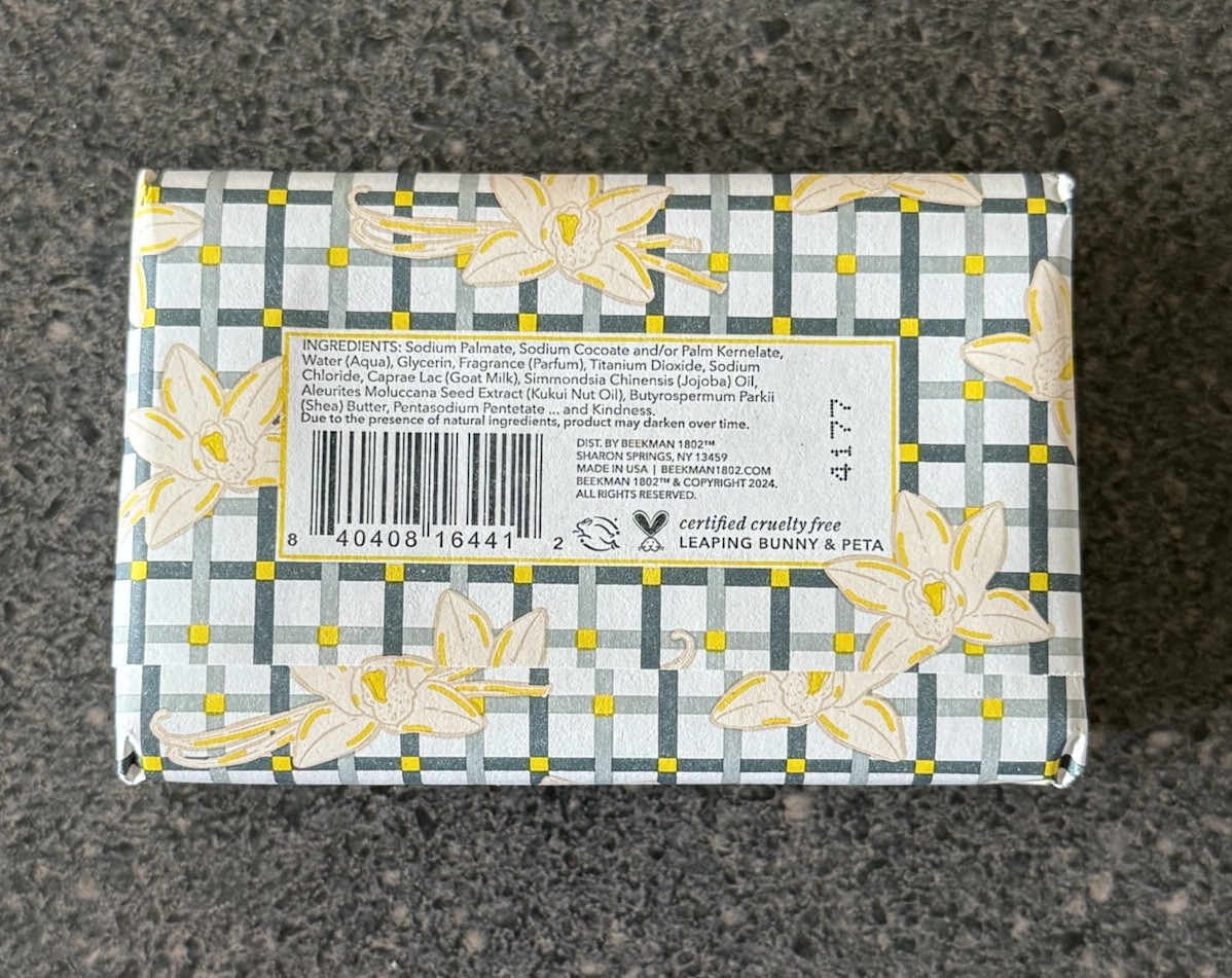 Beekman 1802 Goat Milk Bar Soap – VANILLA ABSOLUTE – full size 9.0 oz