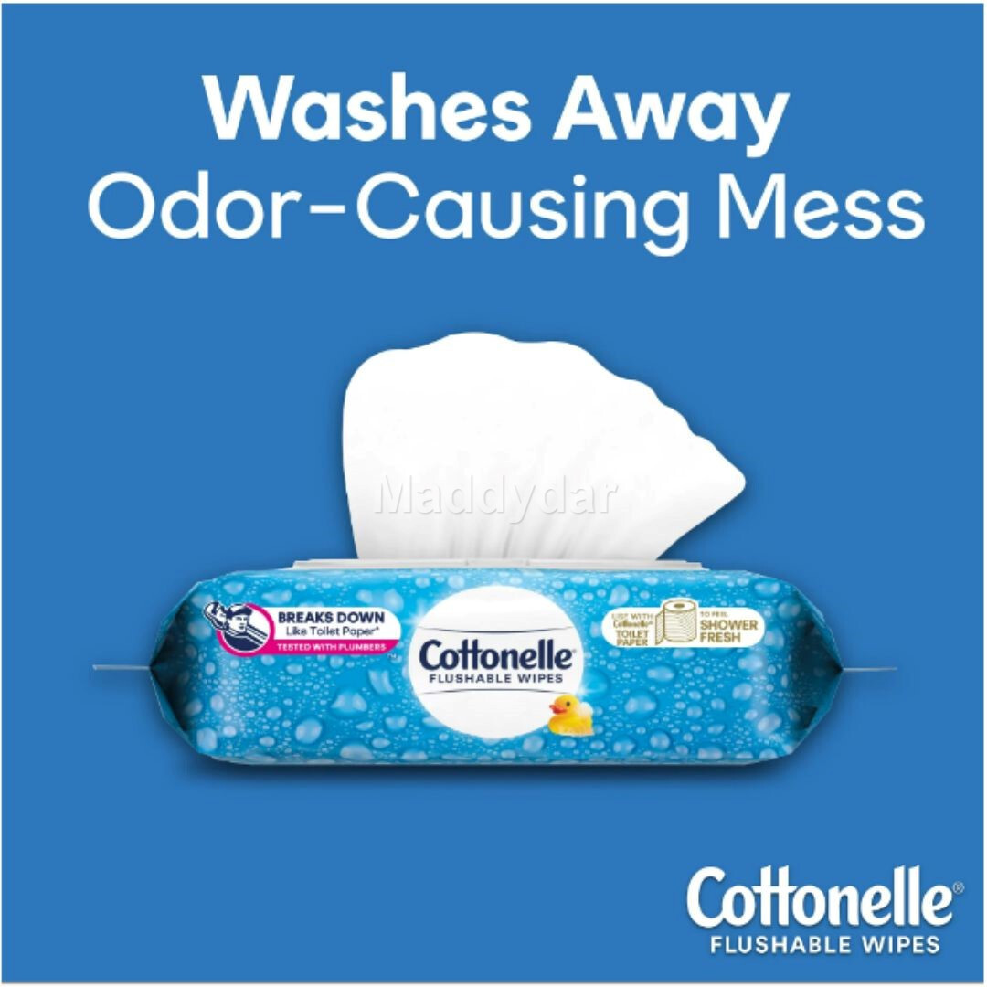 Cottonelle Flushable Wet Wipes – 10 Flip-Top Packs, 420 Total Flushable Wipes