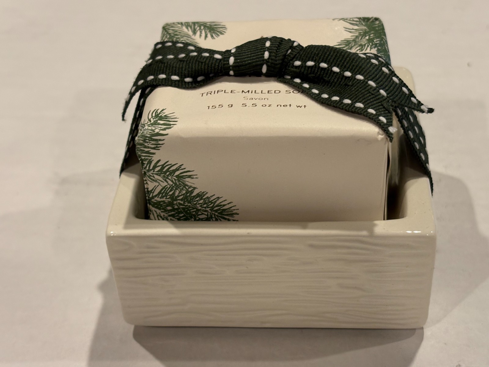 THYMES NEW Frasier Fir Soup & Soap Dish Set- 5.5oz