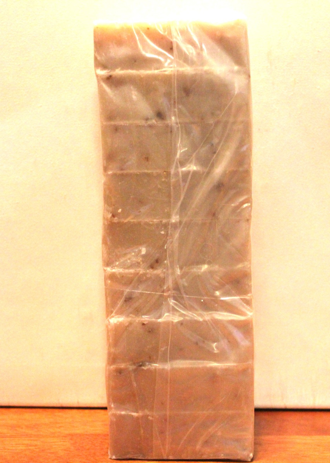 Oatmeal Mlk and Honey Cold Processed handmade soap loaf, 9 precut bars
