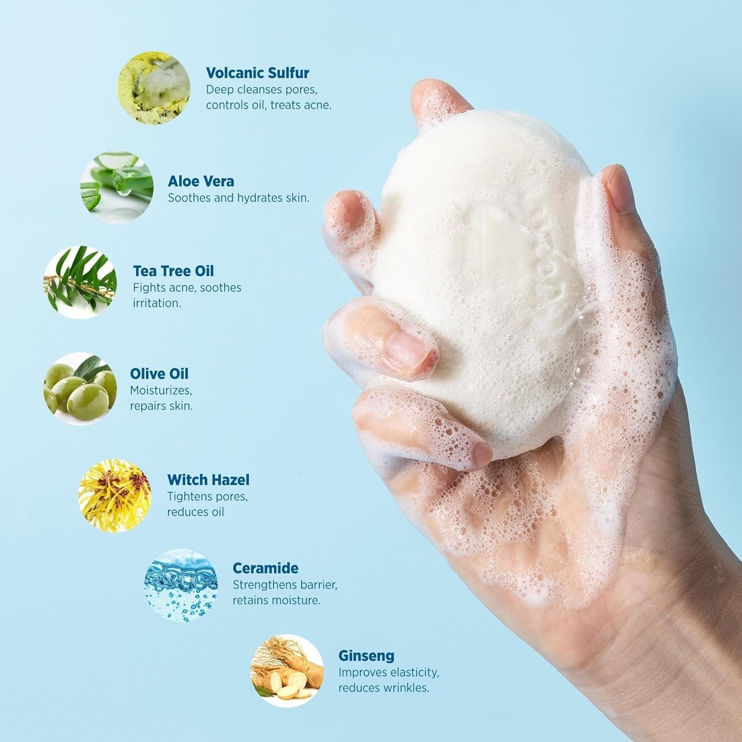 Roycederm Sulfur Soap for Acne Support: For Sensitive Skin 4 oz 2 Bars Exp 02-28