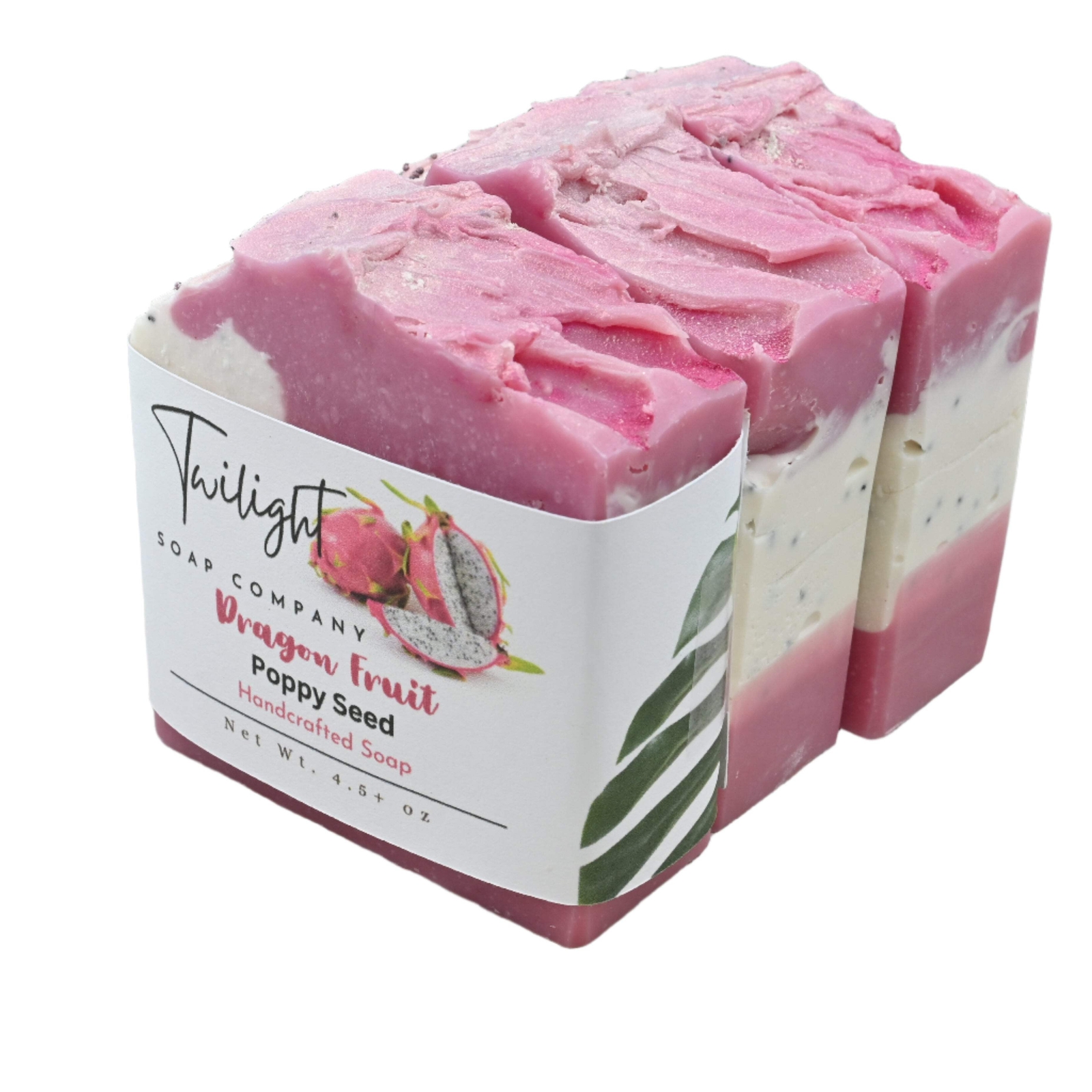 Dragon Fruit Poppy Seed Soap Coconut Milk Plant Based Natural Handmade Bar