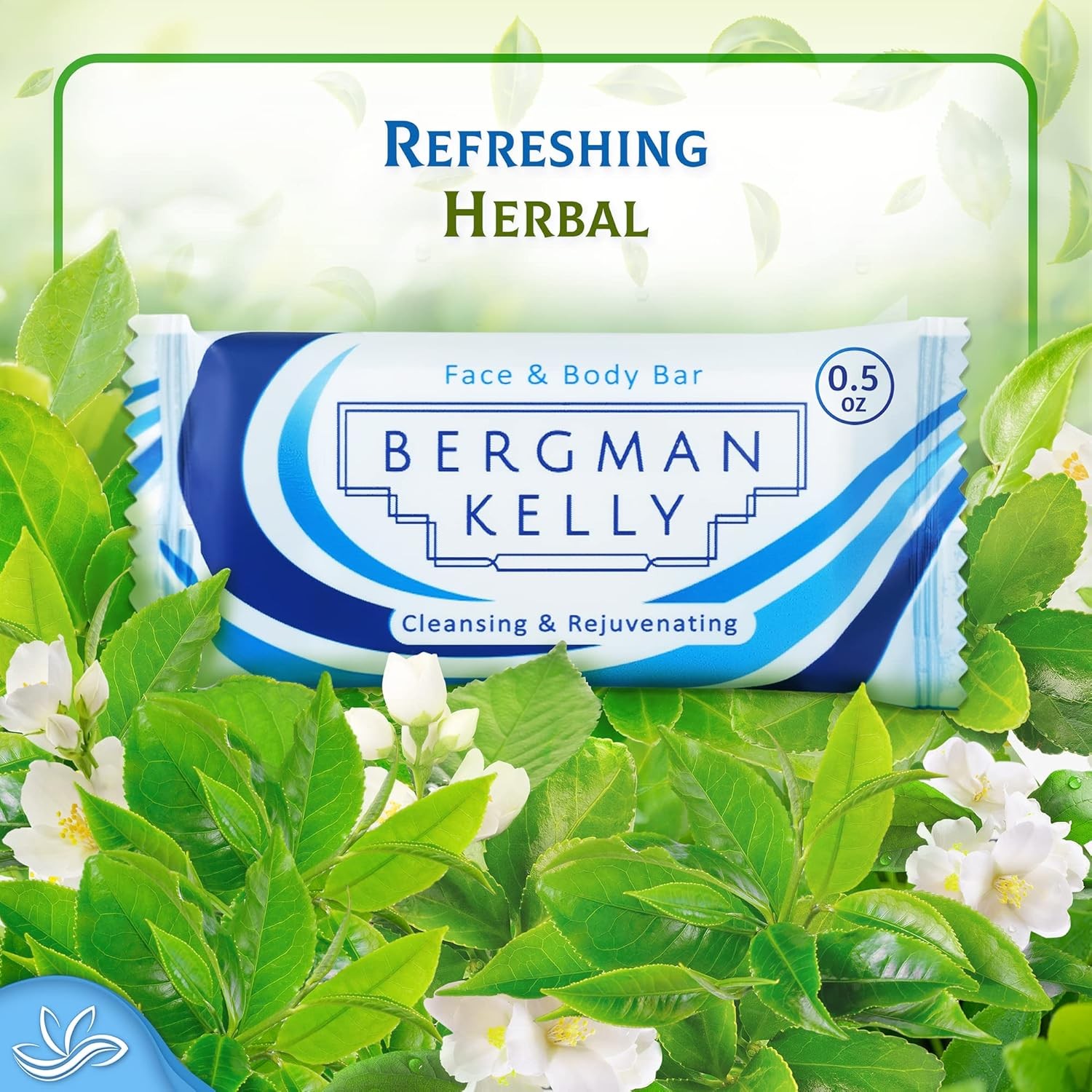 BERGMAN KELLY Travel Soap Bars (0.5 Oz, 100 PK, White Tea), Travel Size Luxury