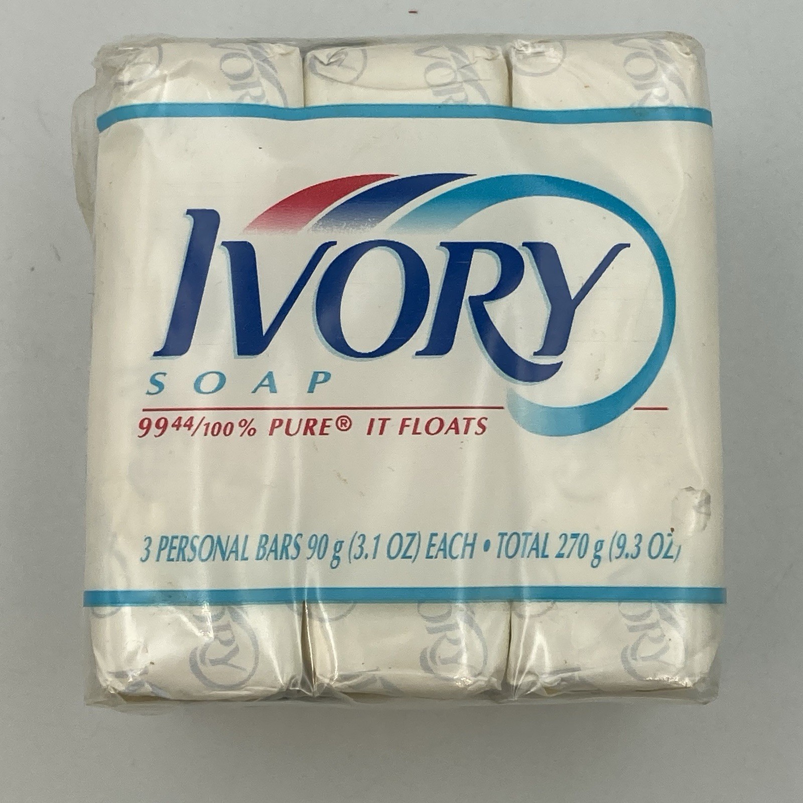 NOS 1998 Ivory Bar Soap 3-pack of 3.1oz Bars Made in USA Sealed