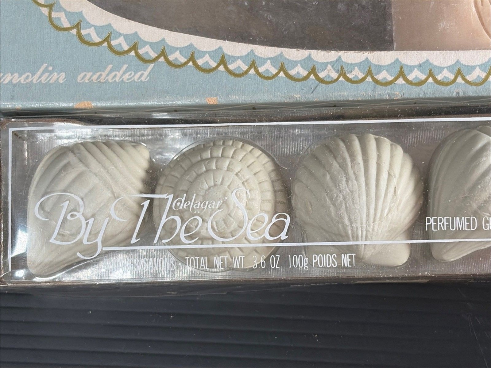Vintage Rare Jewel Tea Soap Bars (7) And Set Of Sculptural Seashell Soap 1950-80