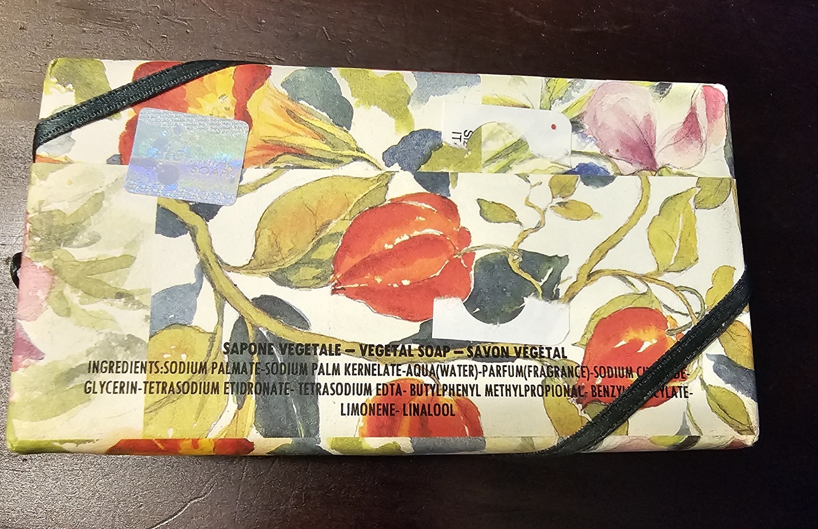 Lot Of 4 Luxury Italian Sapone Vegetable Bar Soaps ORCHID/PRIMROSE/LEMON/DAHLIA