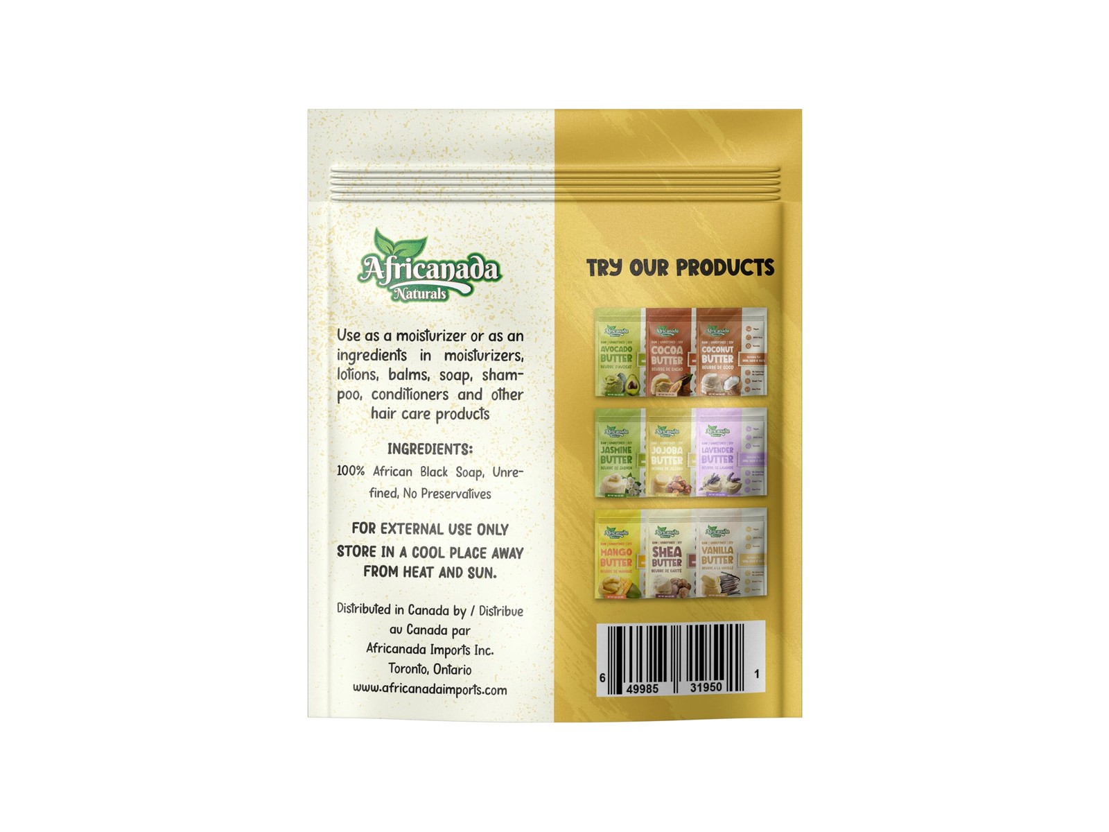 Africanada Naturals Raw Unrefined African Black Soap | Bulk 4.4 LB, 70 Oz | N…