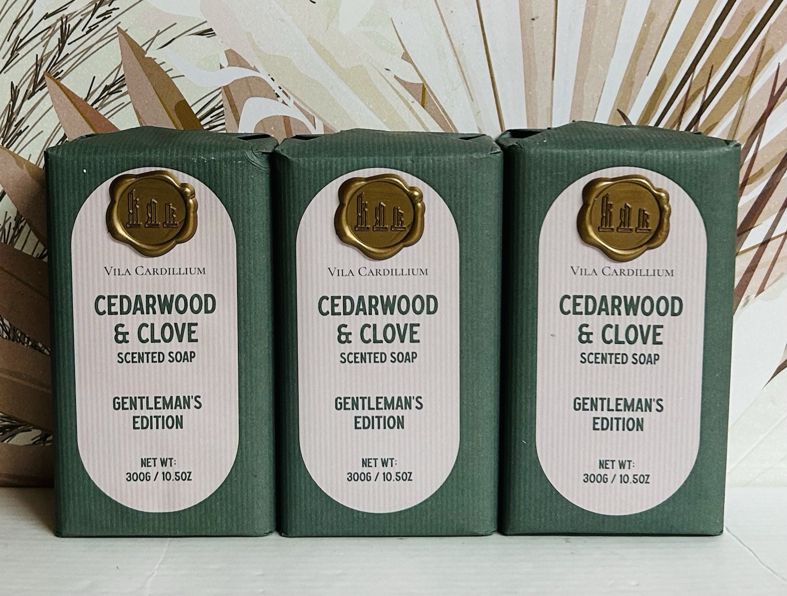 3-Pack Vila Cardillium ~ Cedarwood & Glove Gentlemen’s Bar Soap 10.5 oz Each