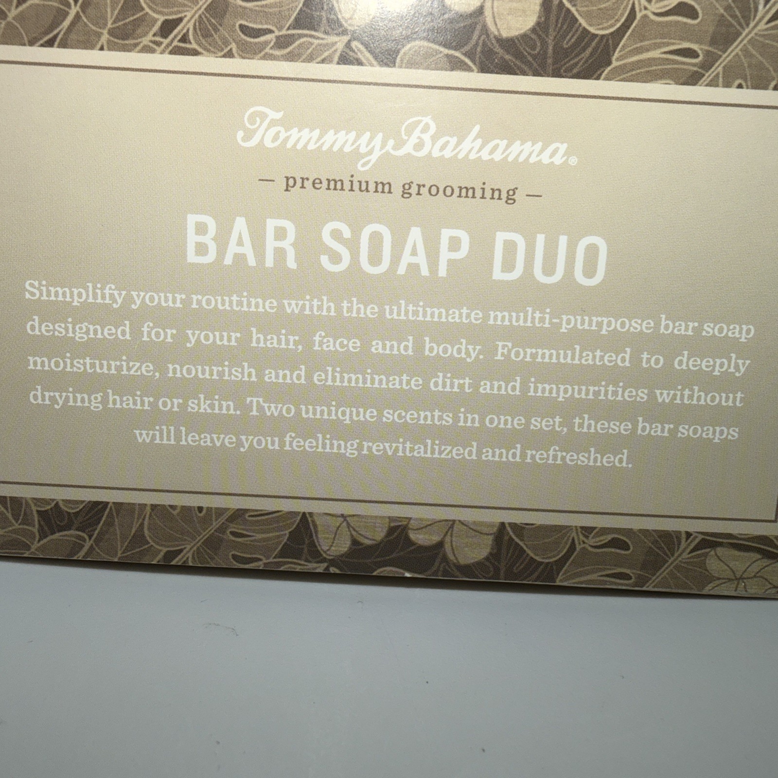 TOMMY BAHAMA BAR SOAP DUO Sea & Surf + Sandalwood & Musk 2-8ozHAIR + FACE + BODY