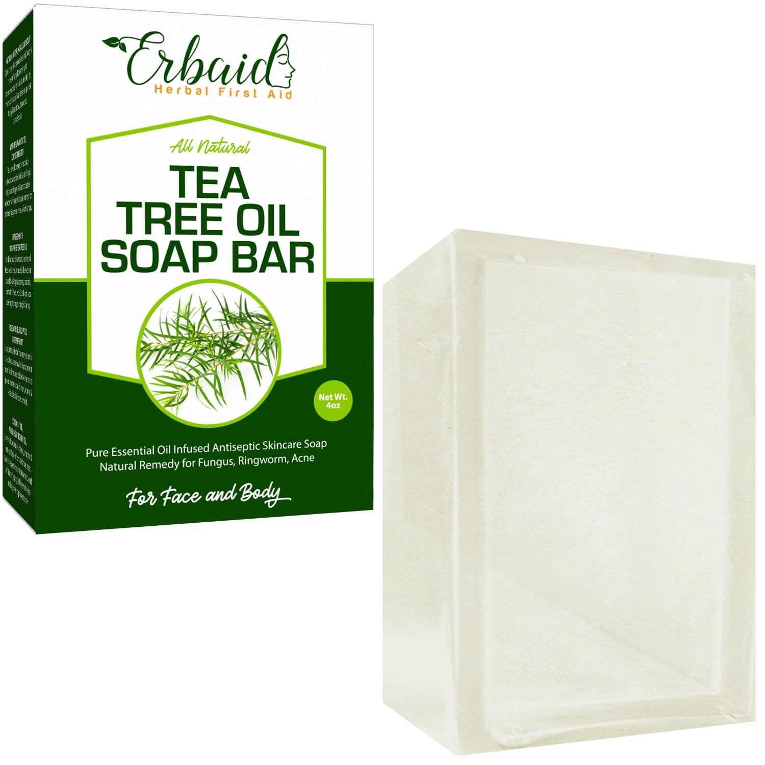 Tea Tree Oil Soap Bar for Face & Body, 4oz –All Natural Remedy Skin Cleanser …