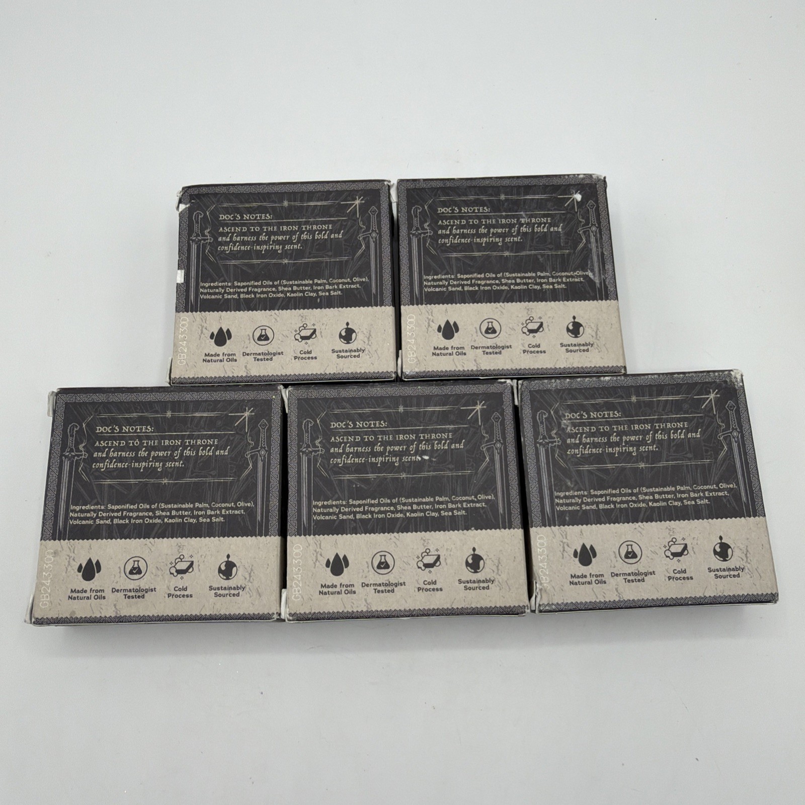DR. SQUATCH Men’s All Natural Bar Soap Thousand Sword Scrub Game Of Thrones x5